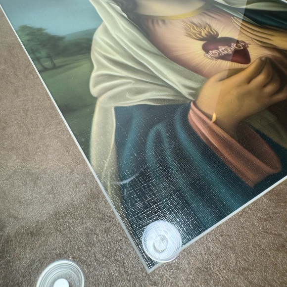 Immaculate Heart of Mary Framed Print/Painting??? 21”x17” Gold Tone Finish Frame - Picture 15 of 16